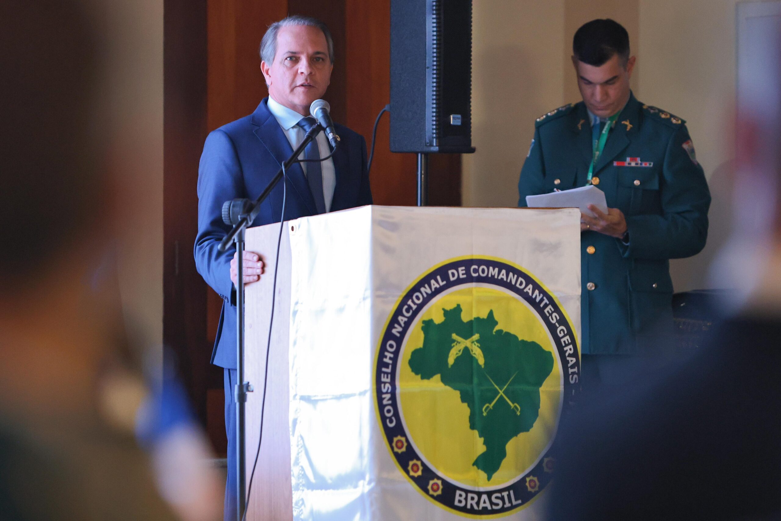 Coronel David discute segurança nacional em evento de comandantes-gerais das polícias militares, em Bonito
