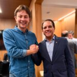 Ao lado de Riedel e Lucas Foroni, Coronel David reforça apoio a investimentos que aceleram a universalização do asfalto e saneamento em Rio Brilhante